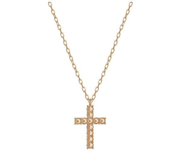 Swarovski Swarovski Towards Cross Pendant Orange Gold-plated