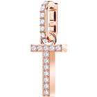 Swarovski Swarovski Remix Collection Charm T, White, Rose Gold Plating