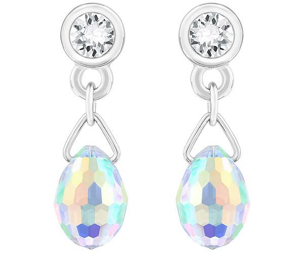 Swarovski Swarovski Aurora Borealis Pierced Earrings White Rhodium-plated