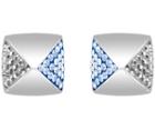 Swarovski Swarovski Glance Stud Pierced Earrings, Multi-colored, Rhodium Plating Blue Rhodium-plated