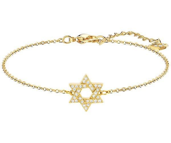 Swarovski Swarovski Star Of David Bracelet, White, Gold Plating White Gold-plated