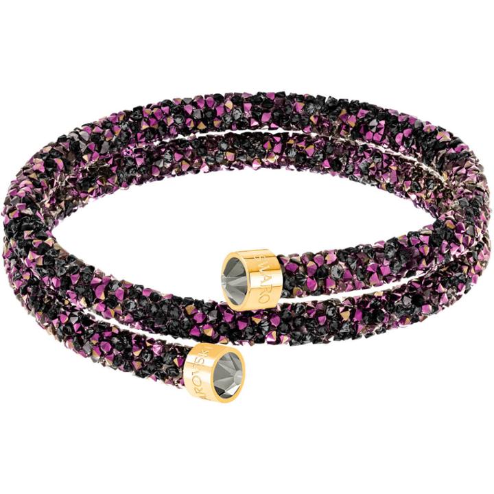 Swarovski Crystaldust Double Bangle, Multi-colored, Gold Plating