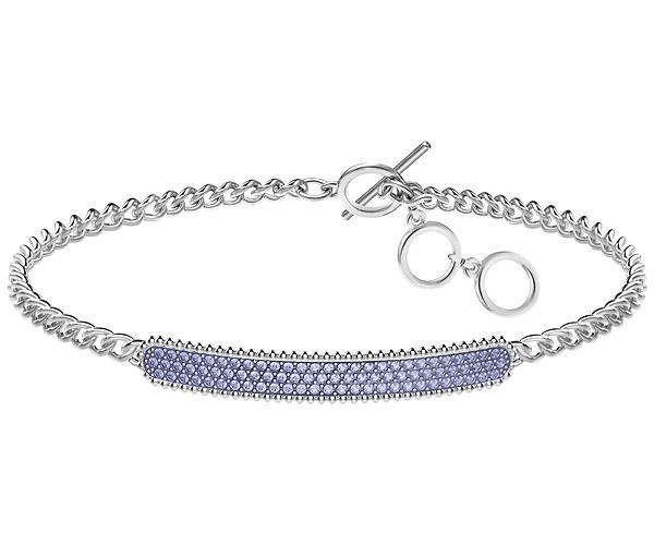 Swarovski Swarovski Locket Bracelet, Violet, Rhodium Plating Violet Rhodium-plated