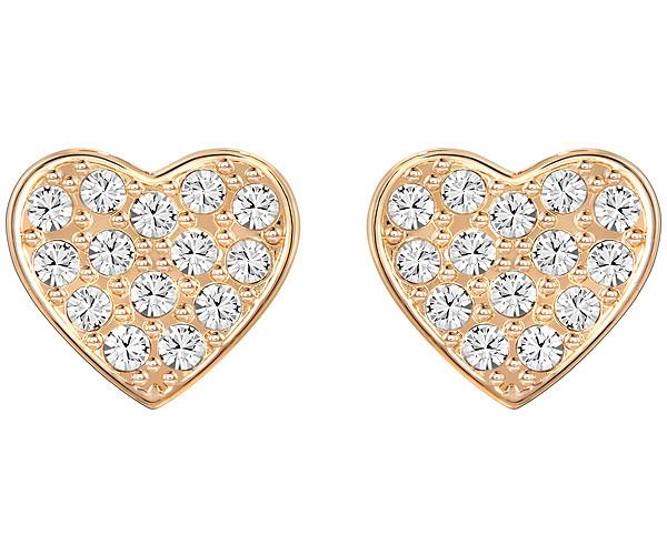 Swarovski Swarovski Cupid Pierced Earrings White Rose Gold-plated