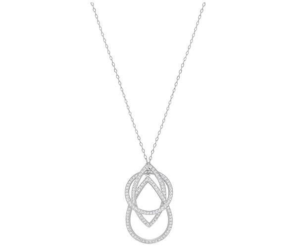 Swarovski Swarovski Genius Necklace, White White Rhodium-plated