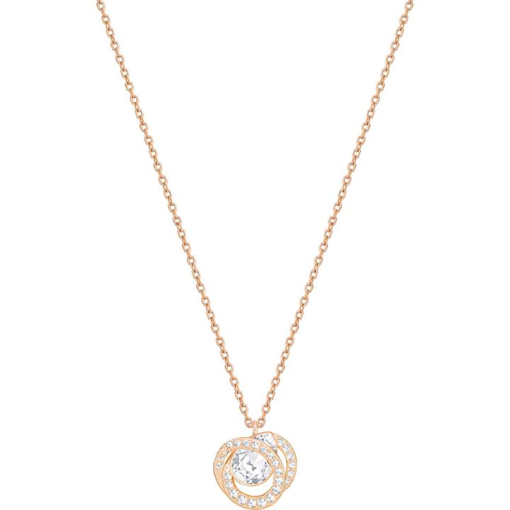 Swarovski Generation Pendant, Small, White, Rose Gold Plating