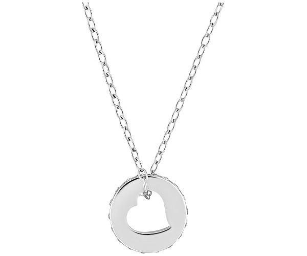 Swarovski Swarovski Now Heart Pendant White Rhodium-plated