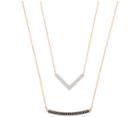Swarovski Swarovski Hero Necklace Set, Multi-colored, Rose Gold Plating Gray Rose Gold-plated