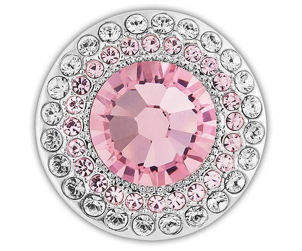 Swarovski Swarovski Pink Solitaire Charm Clip  Rhodium-plated