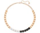 Swarovski Swarovski Glance All-around Necklace, Black White Rose Gold-plated