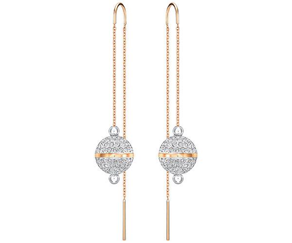 Swarovski Swarovski Foam Pierced Earrings White Rose Gold-plated