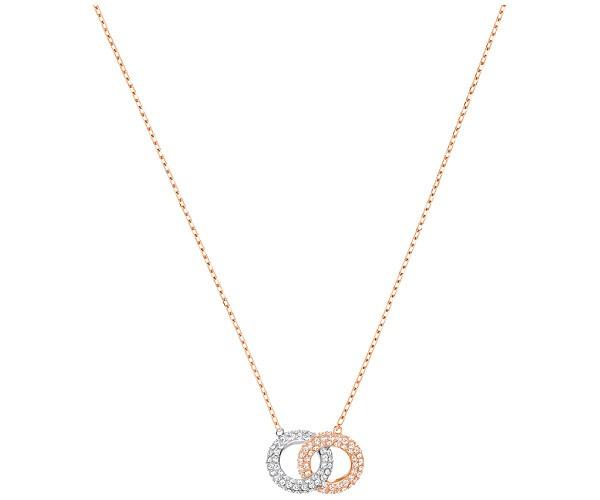 Swarovski Swarovski Stone Necklace, Multi-colored, Rose Gold Plating Pink Rose Gold-plated