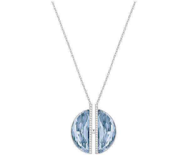Swarovski Swarovski Glow Pendant, Blue Teal Rhodium-plated
