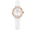 Swarovski Swarovski Aila Dressy Mini Watch, Leather Strap, White, Rose Gold Tone White Rose Gold-plated