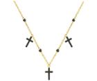 Swarovski Swarovski Mini Cross Choker, Gray, Gold Plating Gray Gold-plated