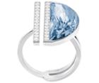 Swarovski Swarovski Glow Ring, Blue Teal Rhodium-plated