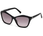 Swarovski Swarovski Sunglasses, Black Sk0135-f 01a