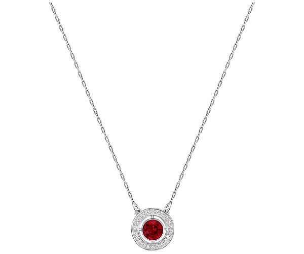 Swarovski Swarovski Forever Birthstone Necklace, January, Red, Rhodium Plating Red Rhodium-plated
