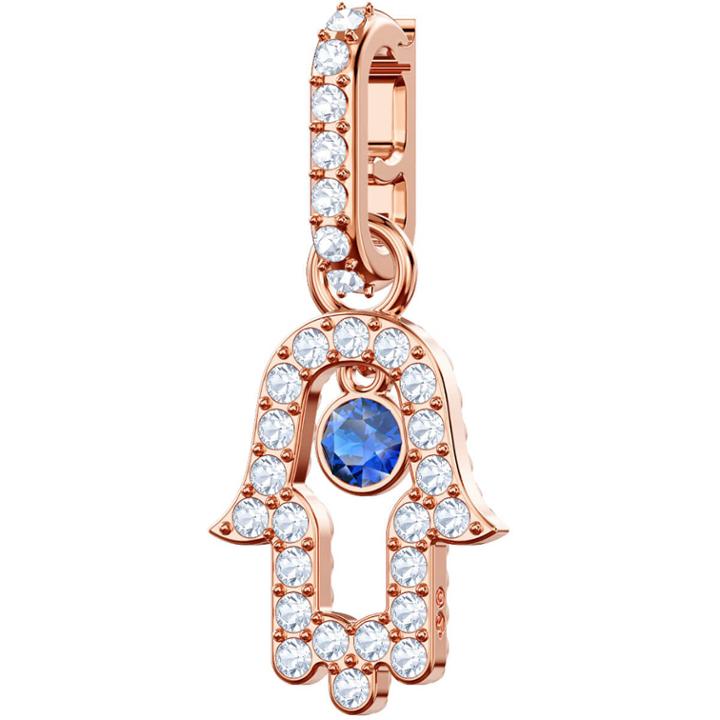Swarovski Swarovski Remix Collection Charm, Hamsa, Multi-colored, Rose Gold Plating