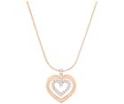 Swarovski Swarovski Circle Heart Pendant White Rose Gold-plated