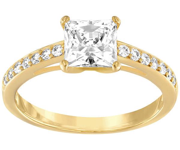 Swarovski Swarovski Attract Square Ring White Gold-plated