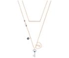 Swarovski Swarovski Glowing Key Necklace Set, Multi-colored, Mixed Plating Dark Multi