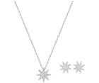 Swarovski Swarovski Fizzy Set, Small, White, Rhodium Plating White Rhodium-plated