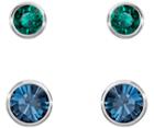 Swarovski Swarovski Harley Pierced Earrings Set Teal Rhodium-plated