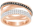 Swarovski Swarovski Hero Ring, Gray, Rose Gold Plating Gray Rose Gold-plated