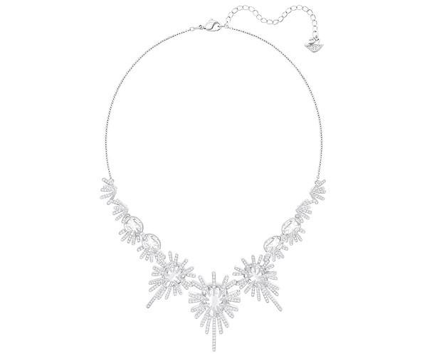 Swarovski Swarovski Hippy Necklace, Wide, White, Rhodium Plating White Rhodium-plated
