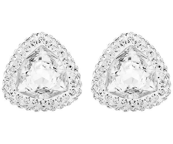 Swarovski Swarovski Begin Stud Pierced Earrings, White, Palladium Plating White Rhodium-plated