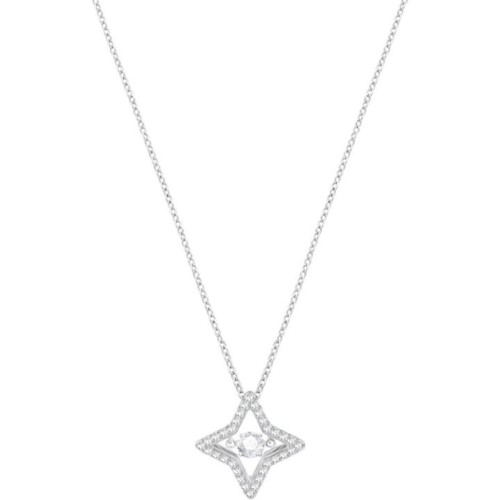 Swarovski Sparkling Dance Star Pendant, Small, White, Rhodium Plating