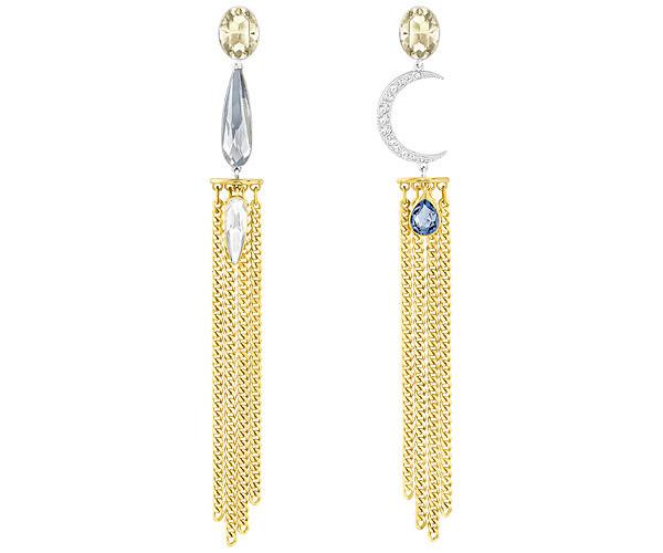 Swarovski Swarovski Gipsy Pierced Earrings, Teal Light Multi