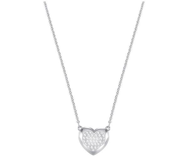 Swarovski Swarovski Hall Heart Pendant, White, Rhodium Plating White Rhodium-plated