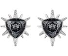 Swarovski Swarovski Fantastic Pierced Earrings, Gray, Rhodium Plating Dark Multi Rhodium-plated