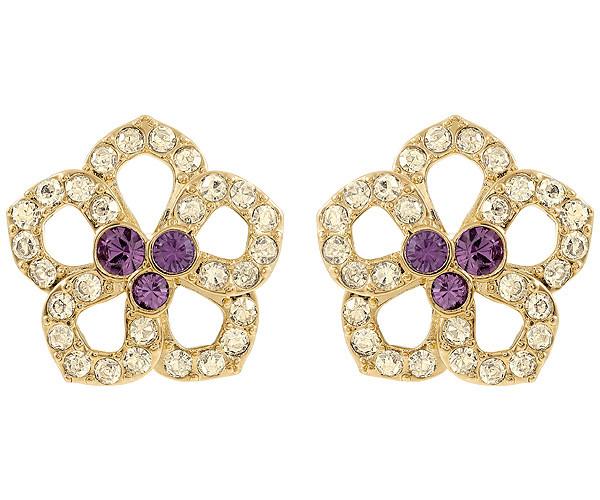 Swarovski Swarovski Acanthus Pierced Earrings Brown Gold-plated