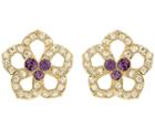 Swarovski Swarovski Acanthus Pierced Earrings Brown Gold-plated
