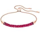 Swarovski Swarovski Long Beach Bracelet, Pink, Rose Gold Plating  Rose Gold-plated