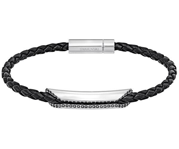 Swarovski Swarovski Gesture Simple Bracelet, Gray, Palladium Plating Teal Rhodium-plated