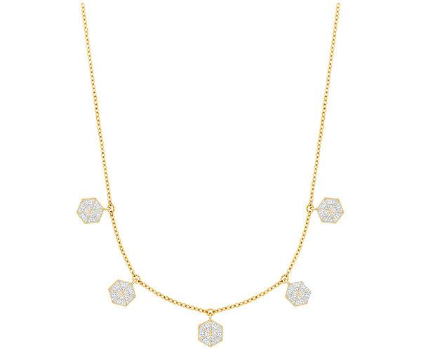 Swarovski Swarovski Lisabel Choker, White, Gold Plating White Gold-plated
