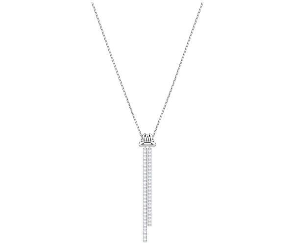 Swarovski Swarovski Lifelong Y Pendant, White, Rhodium Plating White Rhodium-plated