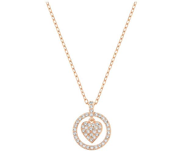 Swarovski Swarovski Crocus Heart Pendant White Rose Gold-plated