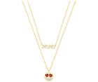 Swarovski Swarovski Humorist Xoxo Pendant Set, Multi-colored, Gold Plating Dark Multi Rhodium-plated