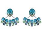 Swarovski Swarovski Homeric Pierced Earring Jackets, Multi-colored, Palladium Plating Dark Multi Rhodium-plated