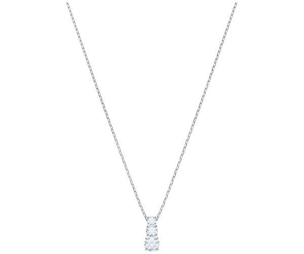 Swarovski Swarovski Attract Trilogy Round Pendant, White, Rhodium Plating White Rhodium-plated