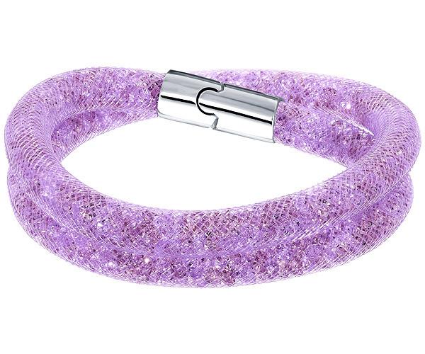 Swarovski Swarovski Stardust Mauve Double Bracelet Violet Rhodium-plated