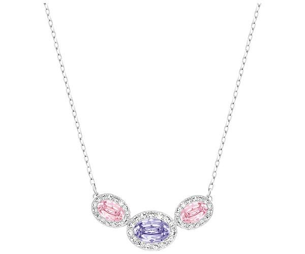 Swarovski Swarovski Christie Frontal Oval Necklace Light Multi Rhodium-plated