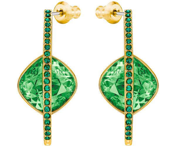 Swarovski Swarovski Land Of Hope Hoop Pierced Earrings, Multi-colored, Gold Plating Dark Multi Gold-plated