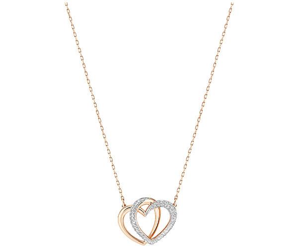 Swarovski Swarovski Dear Necklace, Medium, White, Rose Gold Plating White Rose Gold-plated