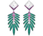 Swarovski Swarovski Gisele Pierced Earring Jackets, Multi-colored, Palladium Plating Light Multi Rhodium-plated